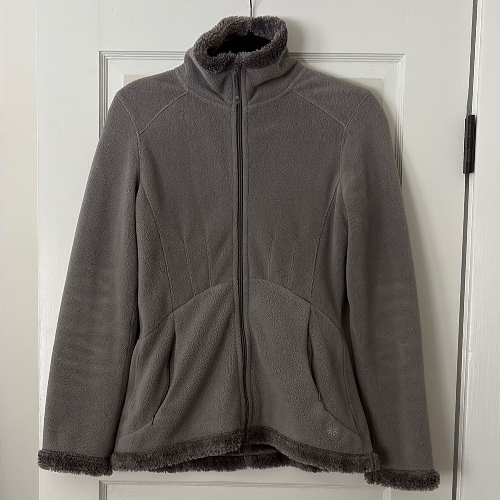 Athleta Charcoal Teddy Jacket